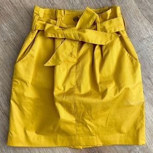 Banana Republic Yellow Skirt with Belt